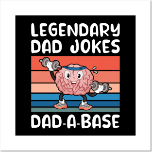 Legendary Dad Jokes Dad-A-Base Funny Dad Posters and Art